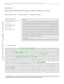 Hierarchical Embedded Bayesian Additive Regression Trees
