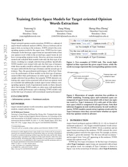 Training Entire-Space Models for Target-oriented Opinion Words
  Extraction