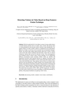 Detecting Violence in Video Based on Deep Features Fusion Technique