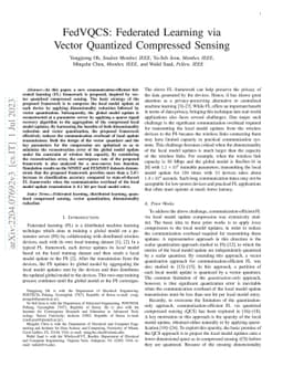 FedVQCS: Federated Learning via Vector Quantized Compressed Sensing