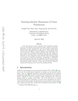 Searching Intrinsic Dimensions of Vision Transformers