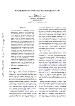 Towards Unification of Discourse Annotation Frameworks