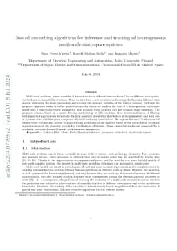 Nested smoothing algorithms for inference and tracking of heterogeneous
  multi-scale state-space systems