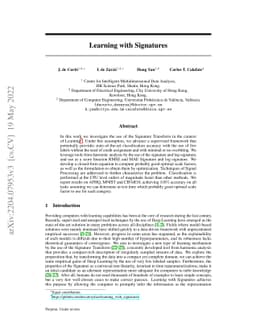 Learning with Signatures
