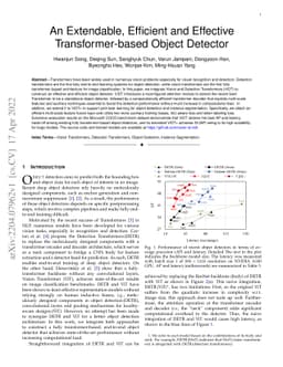 An Extendable, Efficient and Effective Transformer-based Object Detector