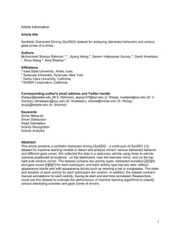 Synthetic Distracted Driving (SynDD2) dataset for analyzing distracted
  behaviors and various gaze zones of a driver
