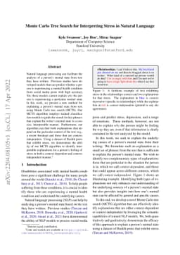 Monte Carlo Tree Search for Interpreting Stress in Natural Language