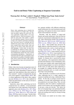 End-to-end Dense Video Captioning as Sequence Generation