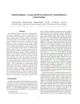 Animal Kingdom: A Large and Diverse Dataset for Animal Behavior
  Understanding