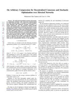 On Arbitrary Compression for Decentralized Consensus and Stochastic
  Optimization over Directed Networks