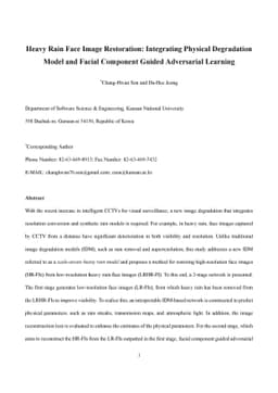 Heavy Rain Face Image Restoration: Integrating Physical Degradation
  Model and Facial Component Guided Adversarial Learning