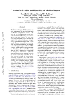 StableMoE: Stable Routing Strategy for Mixture of Experts