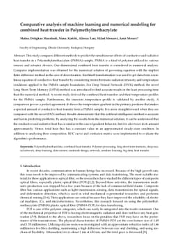 Comparative analysis of machine learning and numerical modeling for
  combined heat transfer in Polymethylmethacrylate