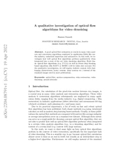 A qualitative investigation of optical flow algorithms for video
  denoising