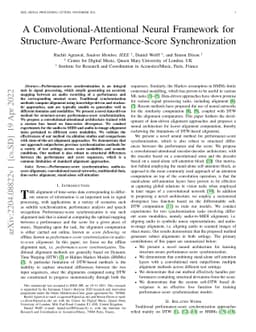 A Convolutional-Attentional Neural Framework for Structure-Aware
  Performance-Score Synchronization
