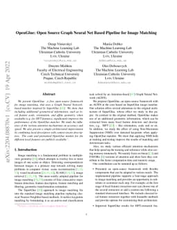 OpenGlue: Open Source Graph Neural Net Based Pipeline for Image Matching