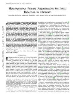 Heterogeneous Feature Augmentation for Ponzi Detection in Ethereum