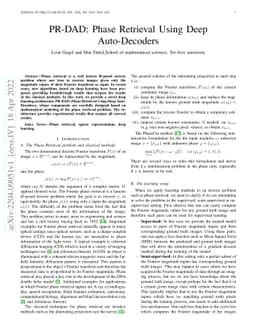 PR-DAD: Phase Retrieval Using Deep Auto-Decoders
