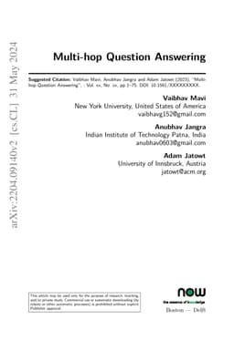 Multi-hop Question Answering