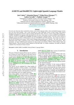 ALBETO and DistilBETO: Lightweight Spanish Language Models
