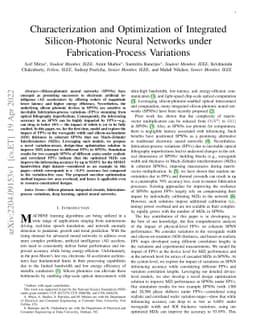 Characterization and Optimization of Integrated Silicon-Photonic Neural
  Networks under Fabrication-Process Variations