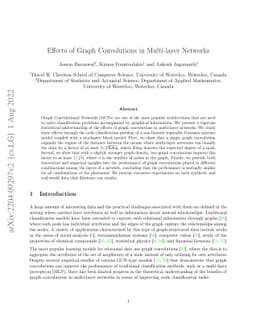 Effects of Graph Convolutions in Multi-layer Networks