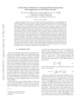 A Data-Driven Method for Automated Data Superposition with Applications
  in Soft Matter Science
