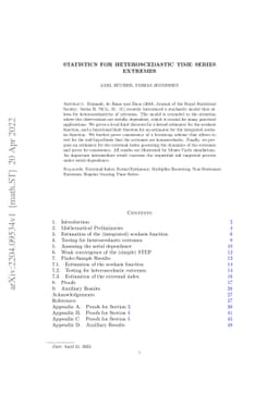 Statistics for Heteroscedastic Time Series Extremes