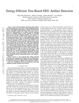 Energy-Efficient Tree-Based EEG Artifact Detection