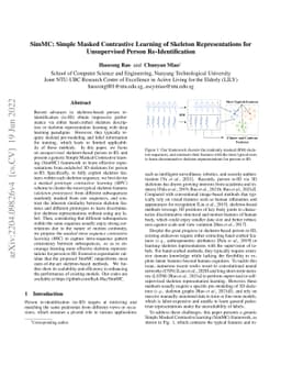 SimMC: Simple Masked Contrastive Learning of Skeleton Representations
  for Unsupervised Person Re-Identification