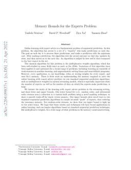 Memory Bounds for the Experts Problem