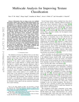 Multiscale Analysis for Improving Texture Classification