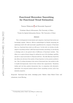 Functional Horseshoe Smoothing for Functional Trend Estimation