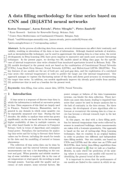A data filling methodology for time series based on CNN and (Bi)LSTM
  neural networks