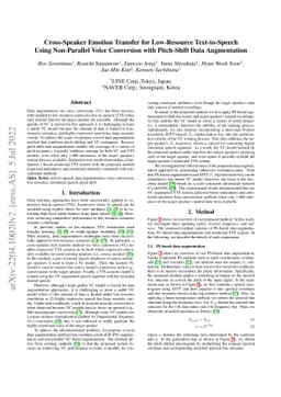 Cross-Speaker Emotion Transfer for Low-Resource Text-to-Speech Using
  Non-Parallel Voice Conversion with Pitch-Shift Data Augmentation