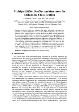 Multiple EffNet/ResNet Architectures for Melanoma Classification