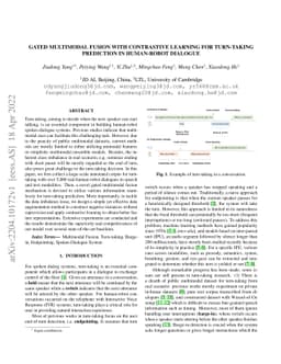 Gated Multimodal Fusion with Contrastive Learning for Turn-taking
  Prediction in Human-robot Dialogue