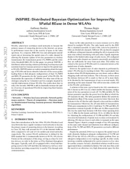 INSPIRE: Distributed Bayesian Optimization for ImproviNg SPatIal REuse
  in Dense WLANs