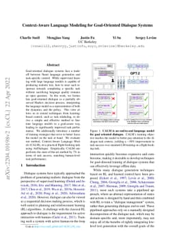 Context-Aware Language Modeling for Goal-Oriented Dialogue Systems