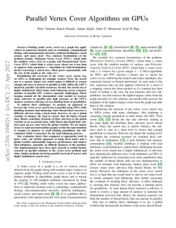 Parallel Vertex Cover Algorithms on GPUs