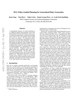PG3: Policy-Guided Planning for Generalized Policy Generation