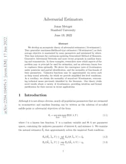 Adversarial Estimators
