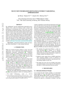 Multi-view Information Bottleneck Without Variational Approximation