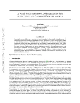 A piece-wise constant approximation for non-conjugate Gaussian Process
  models