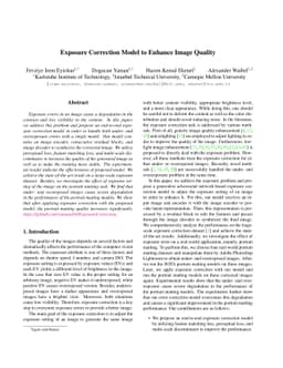 Exposure Correction Model to Enhance Image Quality