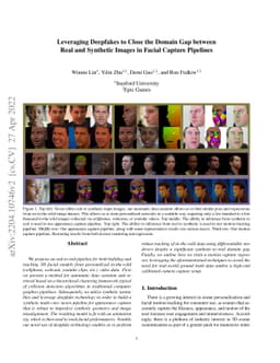 Leveraging Deepfakes to Close the Domain Gap between Real and Synthetic
  Images in Facial Capture Pipelines