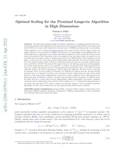 Optimal Scaling for the Proximal Langevin Algorithm in High Dimensions