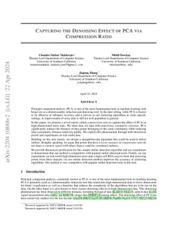 Capturing the Denoising Effect of PCA via Compression Ratio