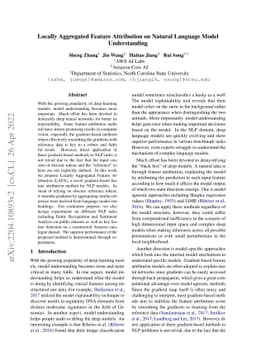 Locally Aggregated Feature Attribution on Natural Language Model
  Understanding