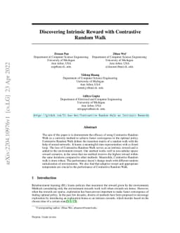 Discovering Intrinsic Reward with Contrastive Random Walk